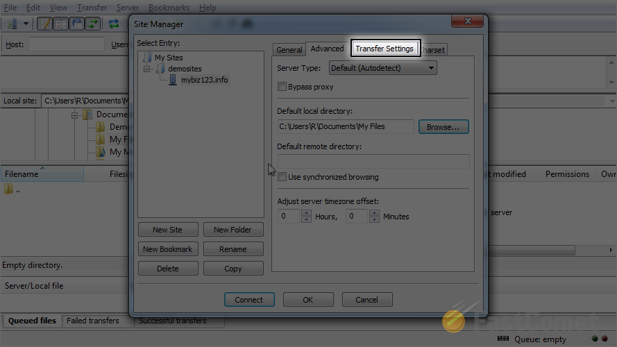 how to use filezilla in active mode