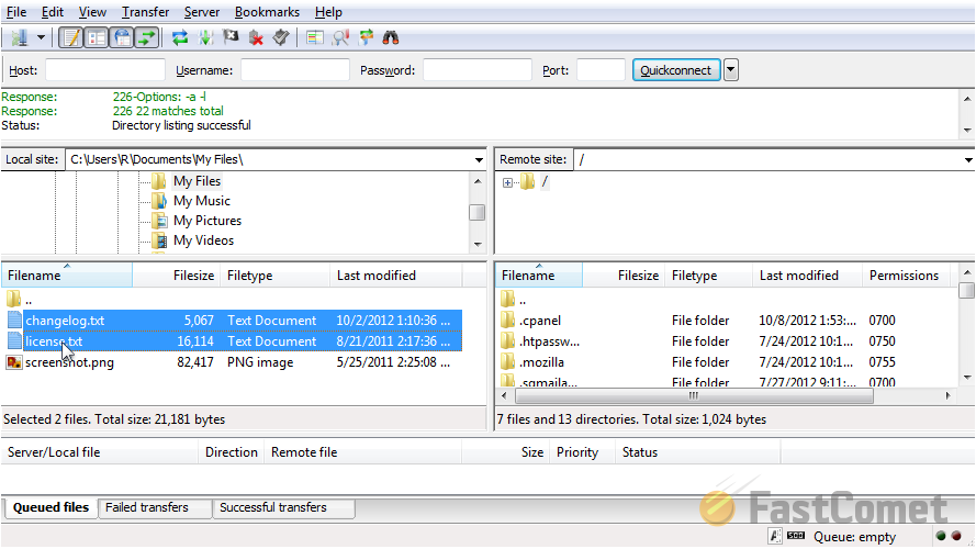how to download ftp files using filezilla
