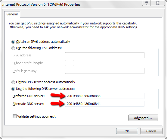 Google public dns как настроить