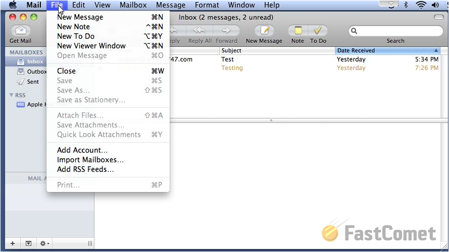 how to add email to mac