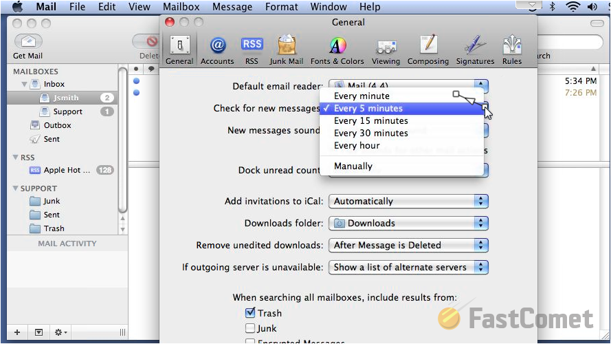 heart internet email settings for mac