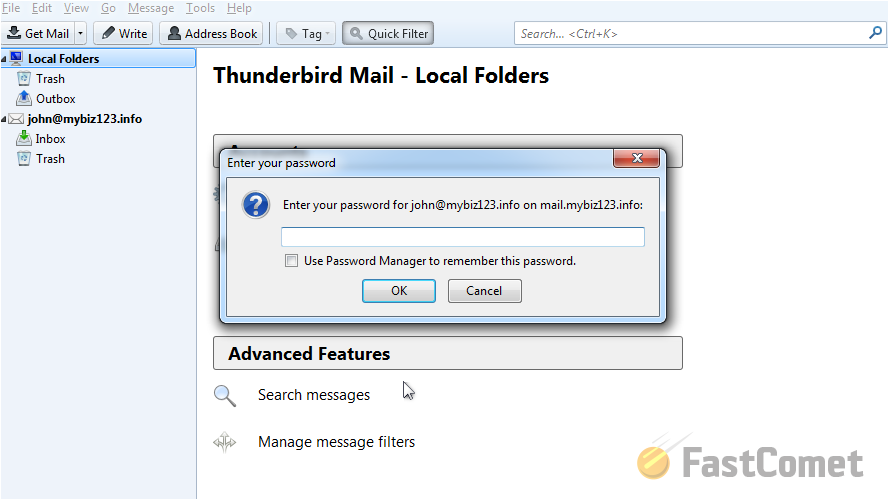 mac change password on thunderbird created new account