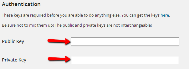 reCaptcha-keys